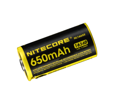 NITECORE - LI-ION AKKU - TYP 16340 - 650 MAH - NL1665R